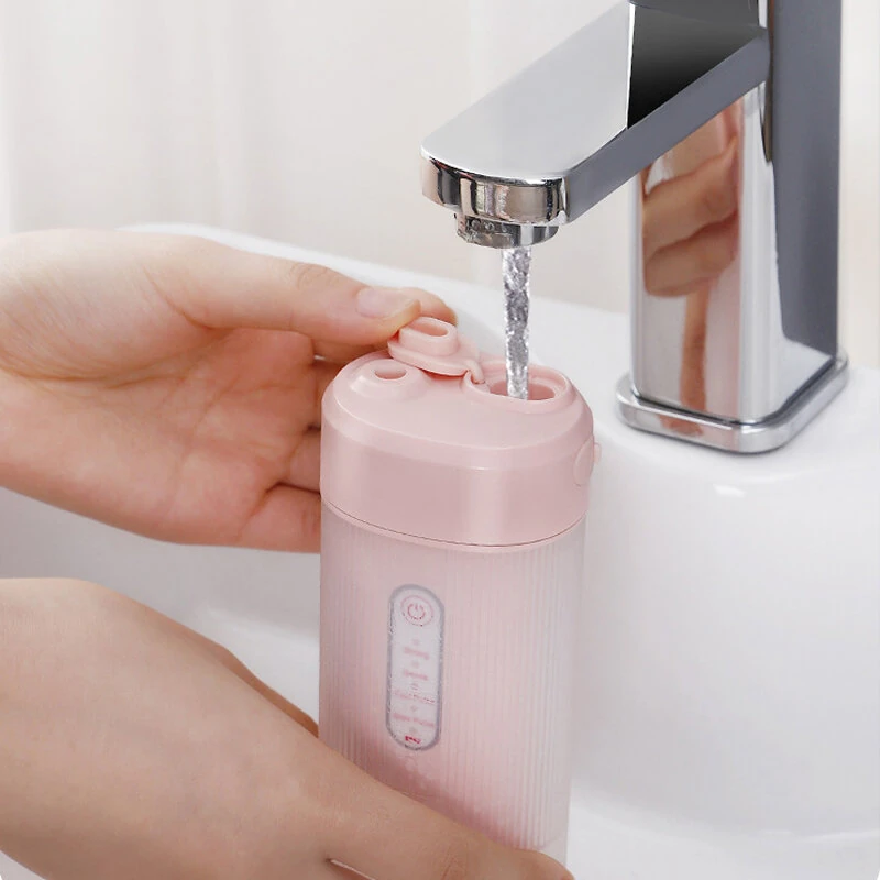 (image for) Portable Cordless Water Flosser with 4 Modes & 4 Nozzles Rechargeable IPX7 Waterproof 200ml Telescopic Water Tank Travel Oral Irrigator
